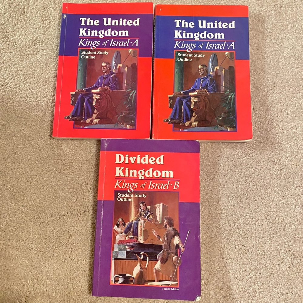 Abeka 9 Books Kings of Israel United Kingdom A Divided B Student Study Outline